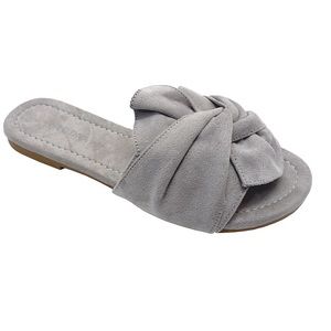 Gray bow slide NEW in box never worn